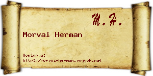 Morvai Herman névjegykártya